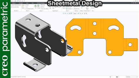 creo parametric sheet metal tutorial pdf|creo parametric exercises PDF.